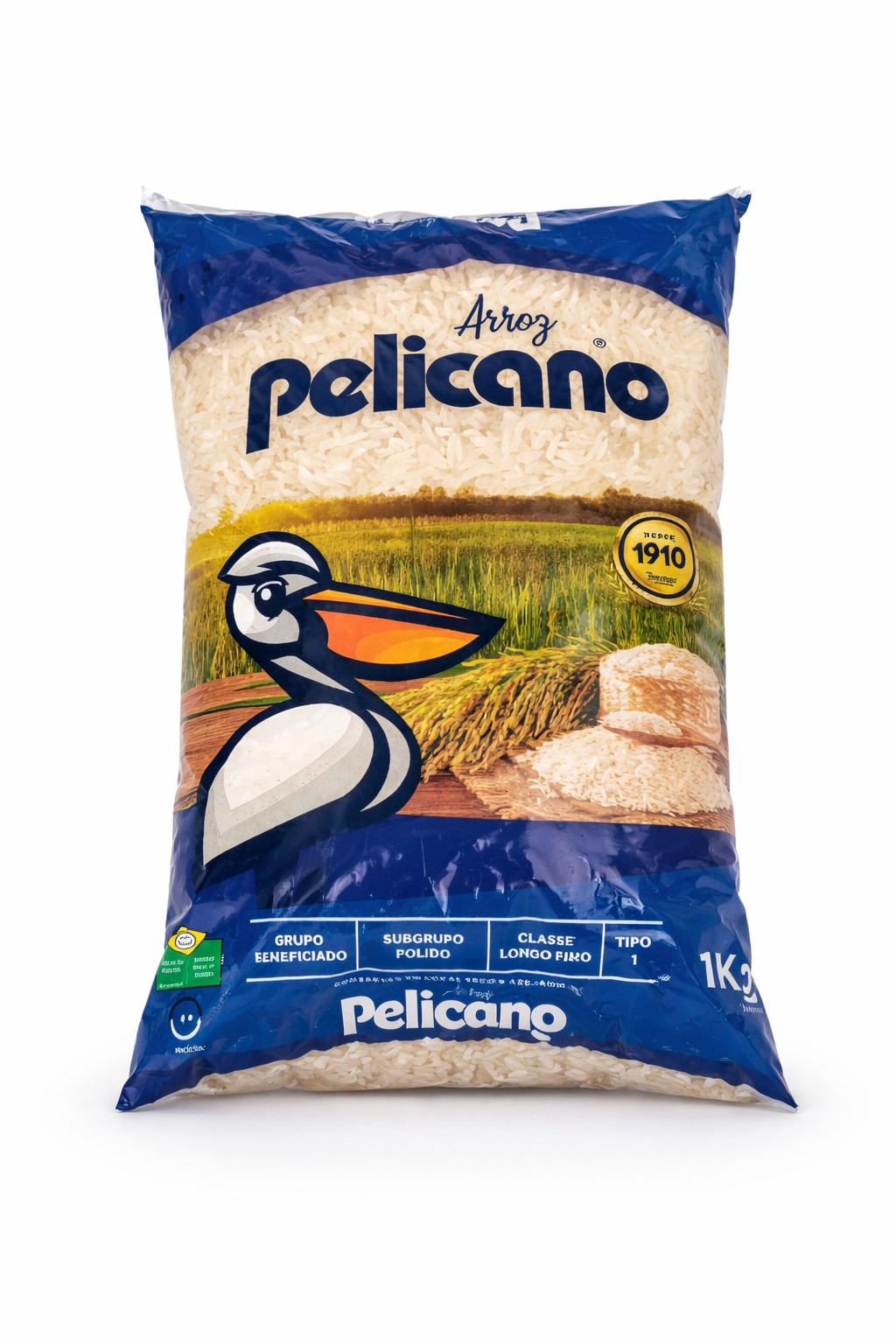 BOLSA DE ARROZ BRASILEÑO MARCA PELICANO ( 1KG )